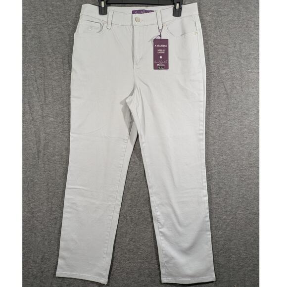 Gloria Vanderbilt Amanda Tapered Leg‎ Light Blue Jeans Womens Size 12 Petite - Picture 1 of 9